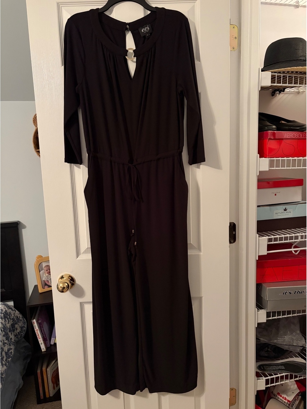 ECI Black long sleeve jumpsuit - L